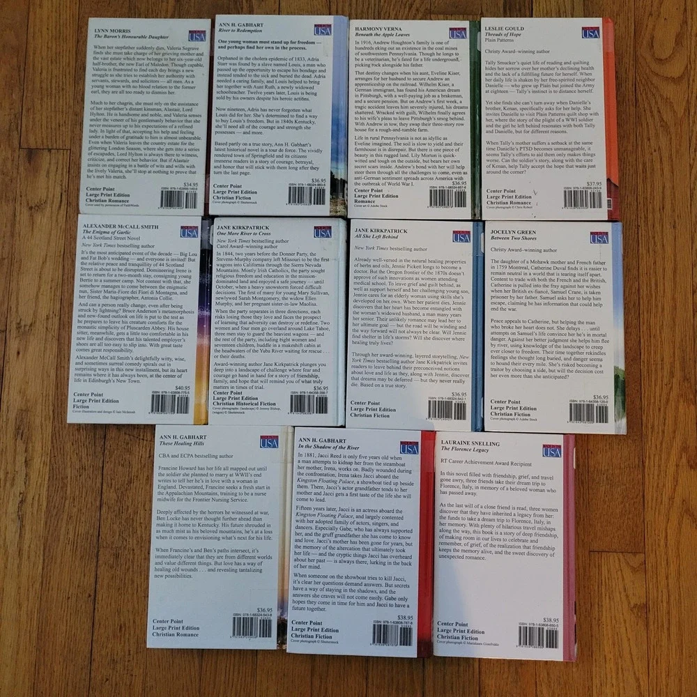 Center Point Large Print Christian Fiction 11 Books Romance Love Stories Gift